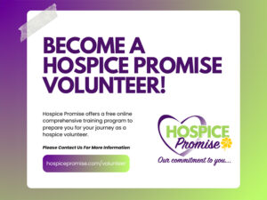 Become a a Hospice Promise Volunteer banner