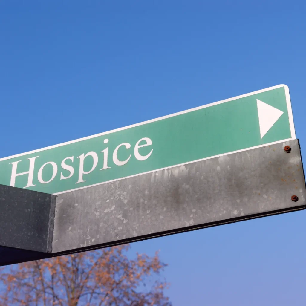 Hospice sign