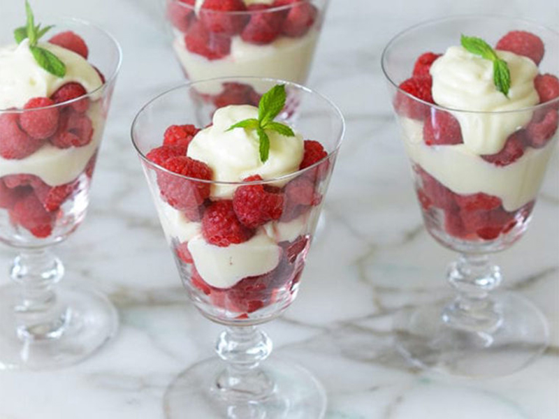 Recipe of the Month - White Chocolate-Raspberry Parfaits - Hospice Promise